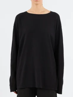 Lauren Manoogian - L/S Boatneck in Black