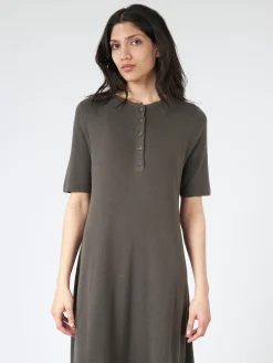 Lauren Manoogian - Rib Henley Dress in Coal