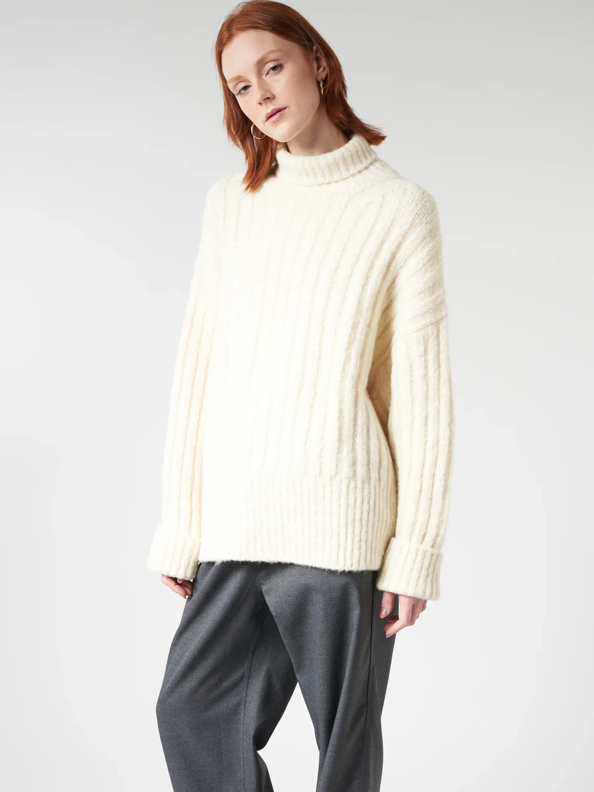 Lauren Manoogian - Rib Turtleneck in Raw White