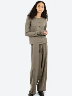 Lauren Manoogian - Super Fine Crewneck Cardigan in Concrete