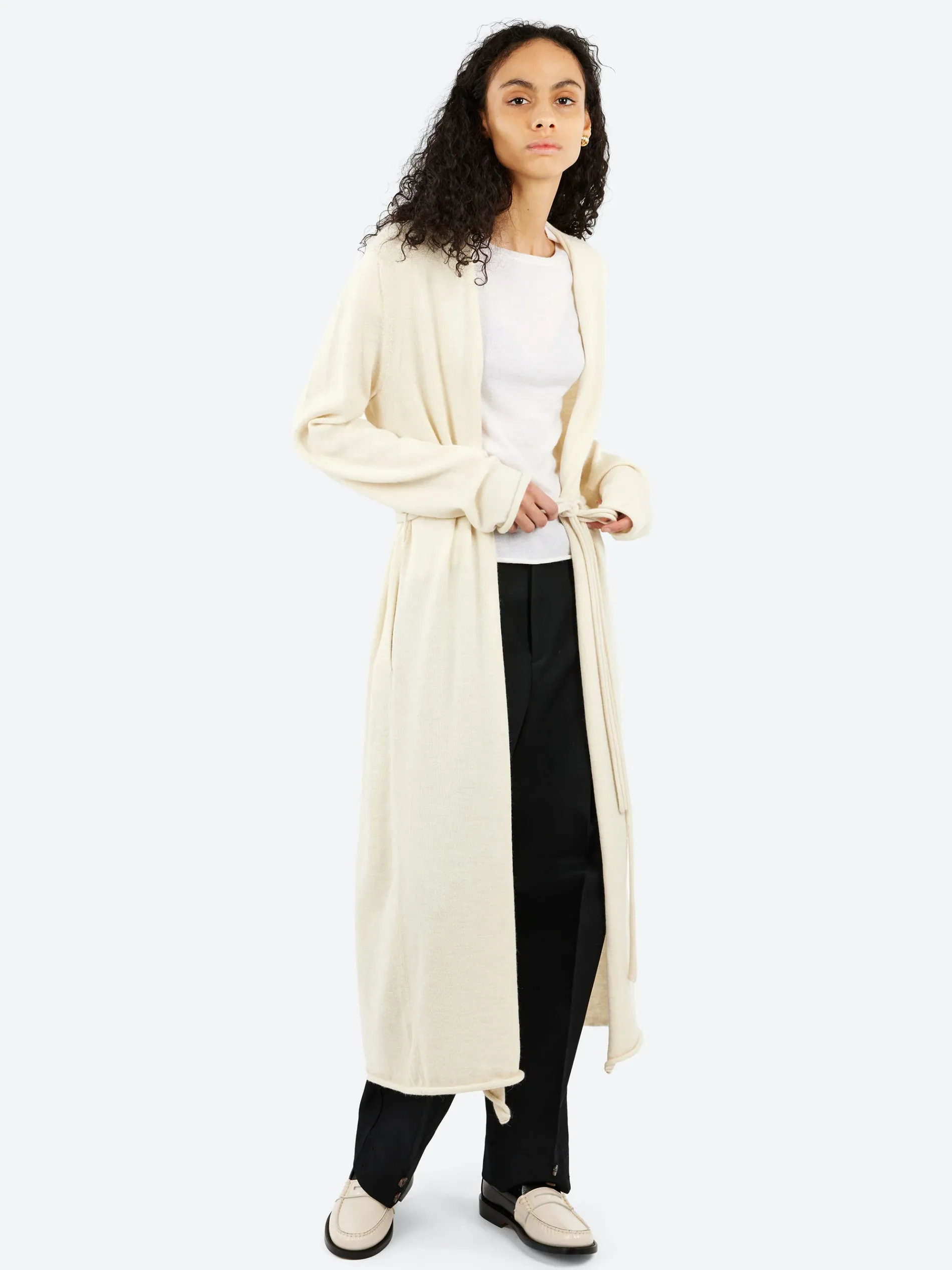 Lauren Manoogian - Super Fine Long Cardigan in Ivory