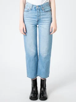 Levi's - Ribcage Straight Ankle in Light Indigo Worn-In