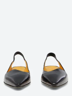 Mara Bini - Milena Slingback Flat in Nero Seta