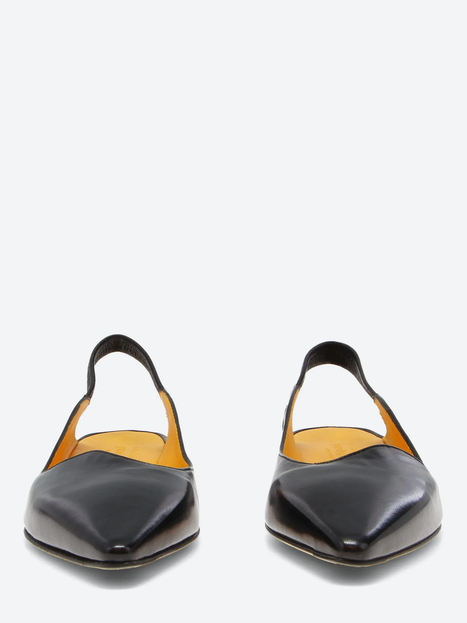 Mara Bini - Milena Slingback Flat in Nero Seta