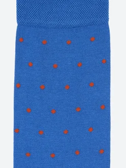 Marcoliani - Polka Dot Sock in Blue/Orange