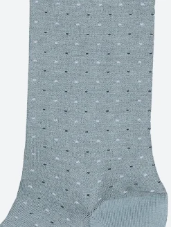 Marcoliani - Varese Pindot Sock in Amalfi Blue