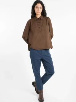 Margaret Howell - MHL Big Pocket Swing Shirt in Carob