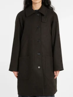 Margaret Howell - MHL Raglan Overcoat in Bark