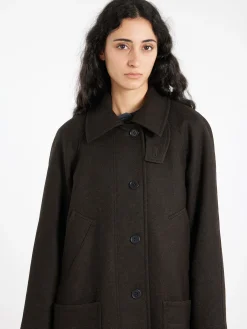 Margaret Howell - MHL Raglan Overcoat in Bark