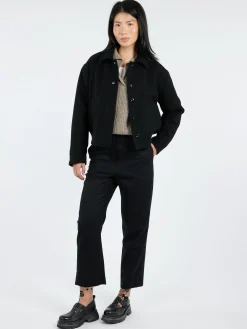 Margaret Howell - Midi Waist Crop Trouser in Dark Navy