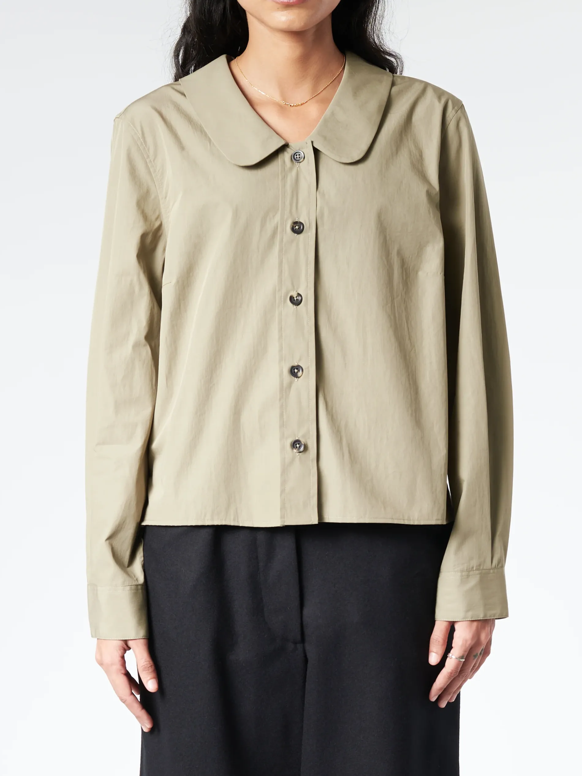 Margaret Howell - Round Collar Shirt in Sage