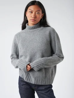 Margaret Howell - Wide Roll Neck in Grey Flannel