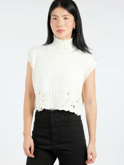 Marni - Cropped Vest in Lily White