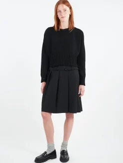 Marni - Disheveled Cotton Cropped Jumper in Black