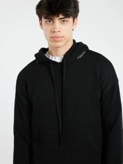 Marni - Knit Hoodie in Black