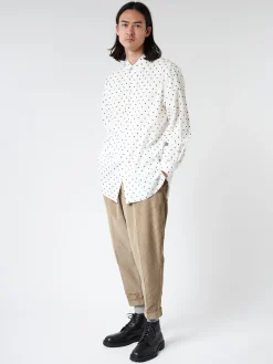 Marni - Poplin Long-Sleeved Shirt with Polka Dots in Lily White