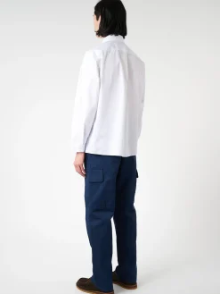 Marni - Poplin Shirt with Flower Patches in Lily White