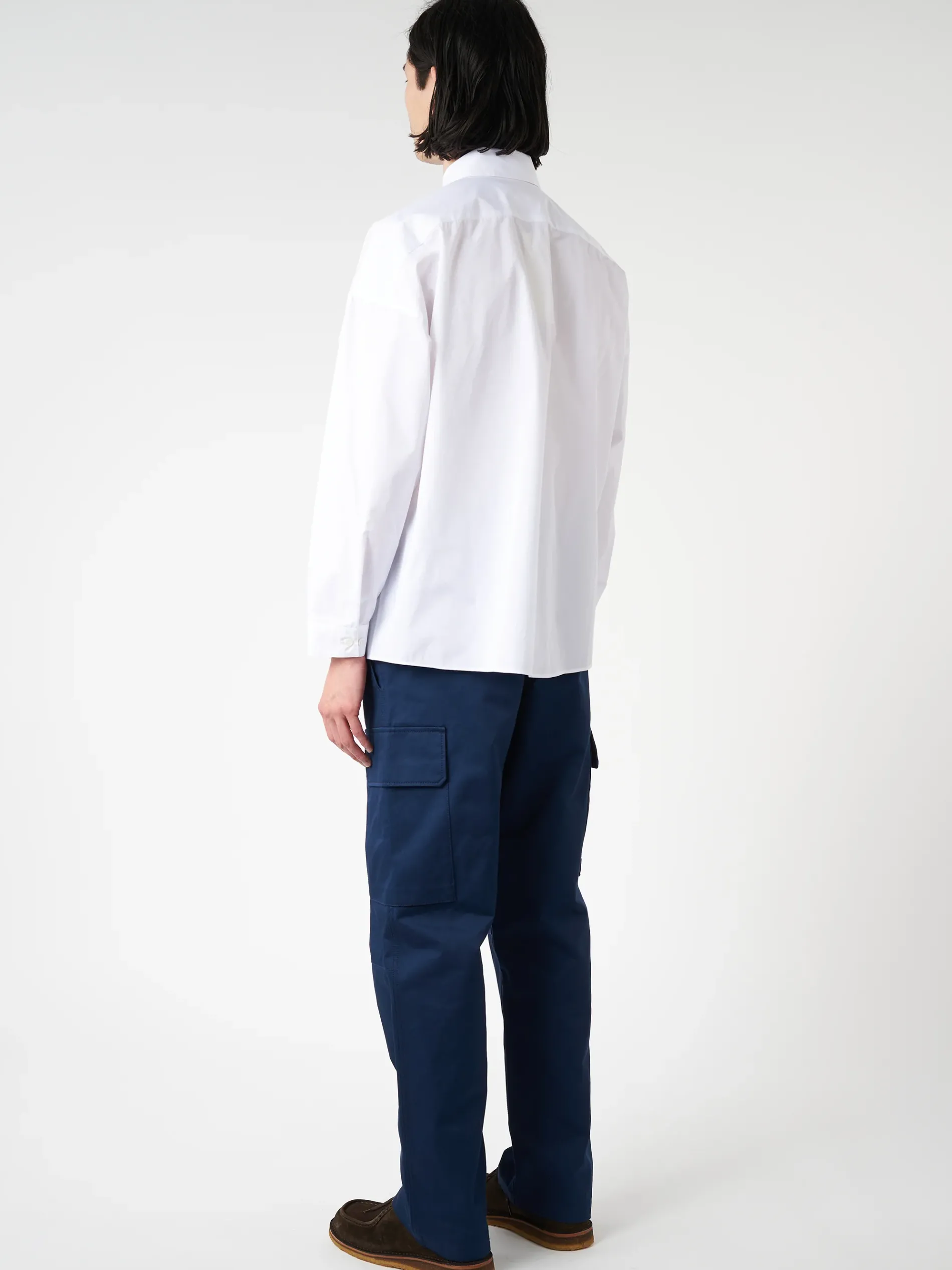 Marni - Poplin Shirt with Flower Patches in Lily White