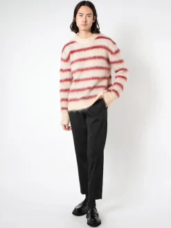 Marni - Striped Mohair Sweater in Tan