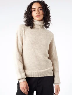 Ma'ry'ya - Chunky Turtleneck in Beige