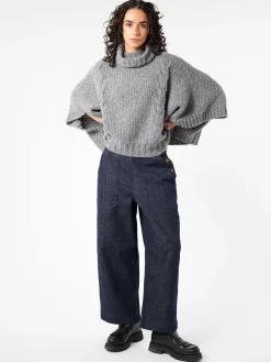 Ma'ry'ya - Turtleneck Poncho in Grey