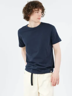 Merz B. Schwanen - Pima T-Shirt in Dark Navy