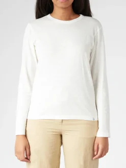 Merz b. Schwanen - Women's Relaxed Longsleeve T-Shirt in White