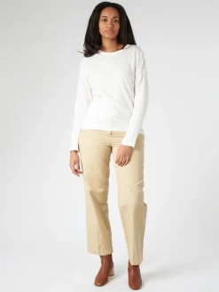 Merz b. Schwanen - Women's Relaxed Longsleeve T-Shirt in White