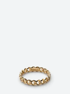 Miansai - Cuban Link Ring in Polished Gold