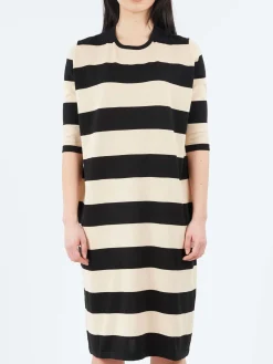 MJ Watson - 2522 Dress in Black and Oat