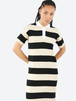 MJ Watson - 2523 Polo Dress in Black and Oat