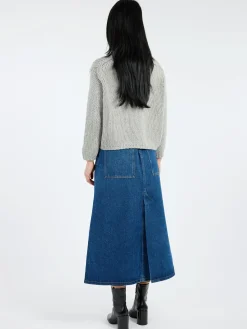 MJ Watson - Chunky Cashmere Blend Turtleneck in Light Grey