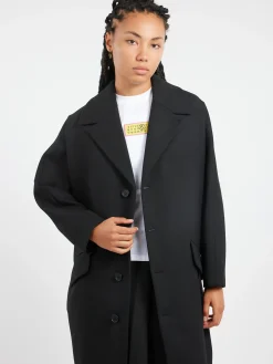 MM6 - Wool Gabardine Coat in Black