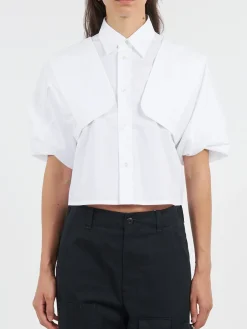 MM6 Maison Margiela - Cotton Poplin Shirt in White