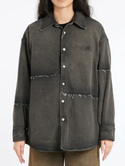 MM6 Maison Margiela - Denim Overshirt in Grey Wolf
