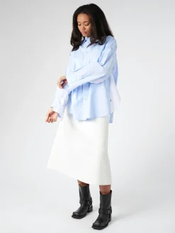 MM6 Maison Margiela - Long Sleeve Shirt in Light Blue