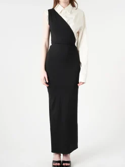 MM6 Maison Margiela - Maxi Dress in Black and Off White