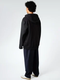 MM6 Maison Margiela - Sweatshirt with Contrasting Sleeves in Black/Black