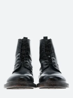 Moma - 65301 Lace Up Boots in Nero Tebe