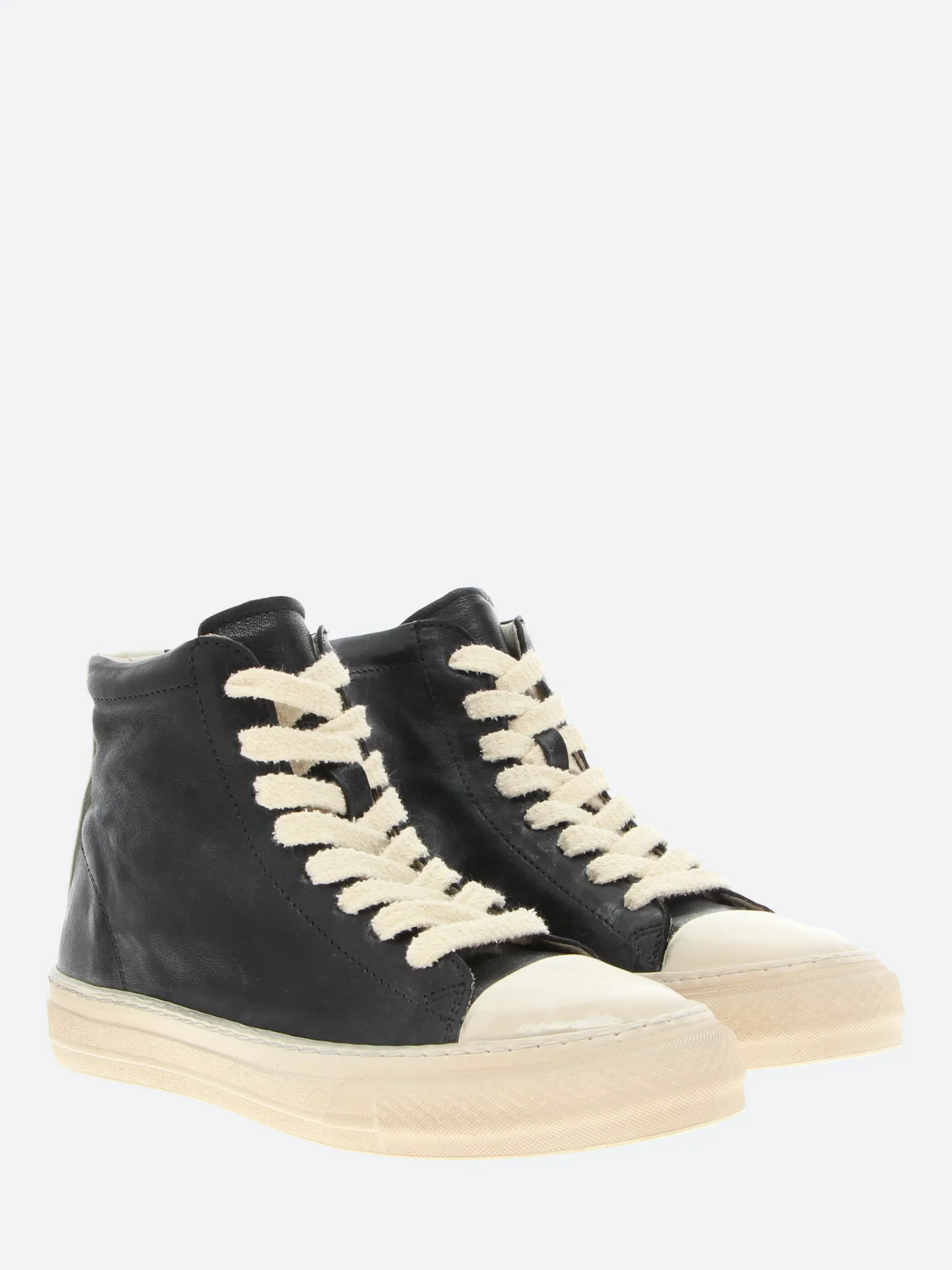 Moma - 32502B High Top Sneakers in Nero Vintage