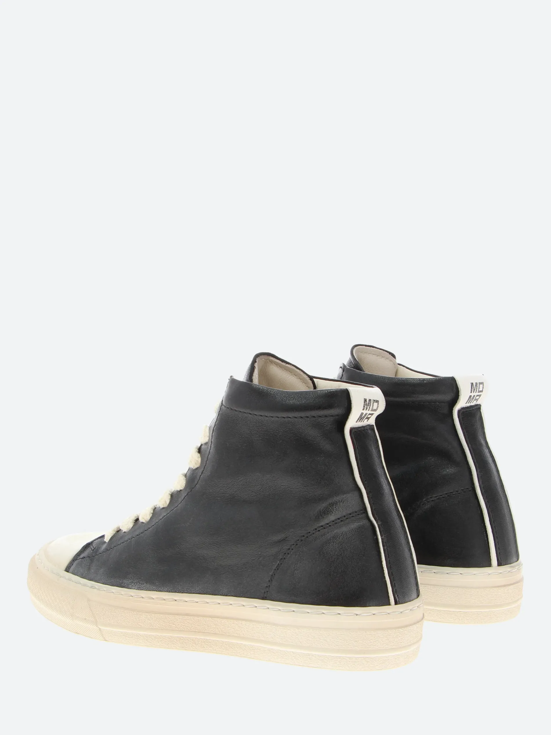 Moma - 32502B High Top Sneakers in Nero Vintage