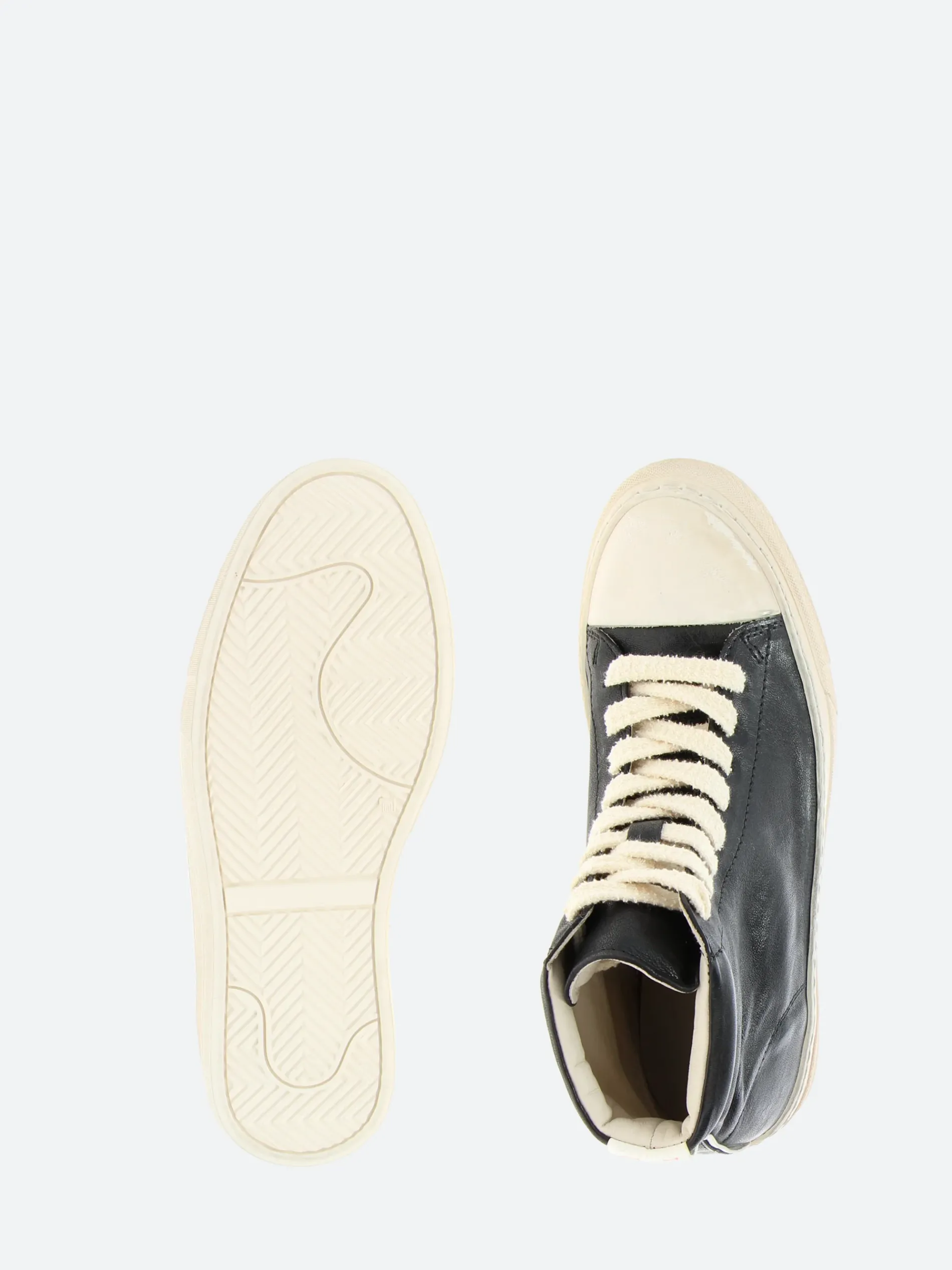 Moma - 32502B High Top Sneakers in Nero Vintage