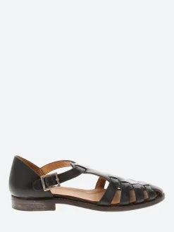 Moma - 1GS326 Fisherman Sandal in Nero Cusna