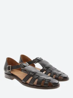Moma - 1GS326 Fisherman Sandal in Nero Cusna