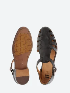 Moma - 1GS326 Fisherman Sandal in Nero Cusna