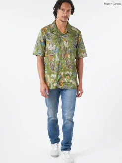 Naked & Famous - Aloha Shirt in Green