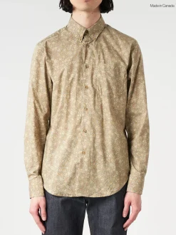 Naked & Famous - Easy Shirt Bell Flowers in Cinnamon