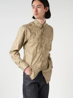 Naked & Famous - Easy Shirt Bell Flowers in Cinnamon