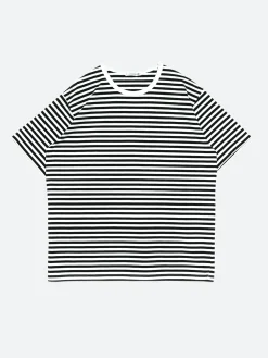 Nanamica - Coolmax Stripe Jersey Tee in Black and White