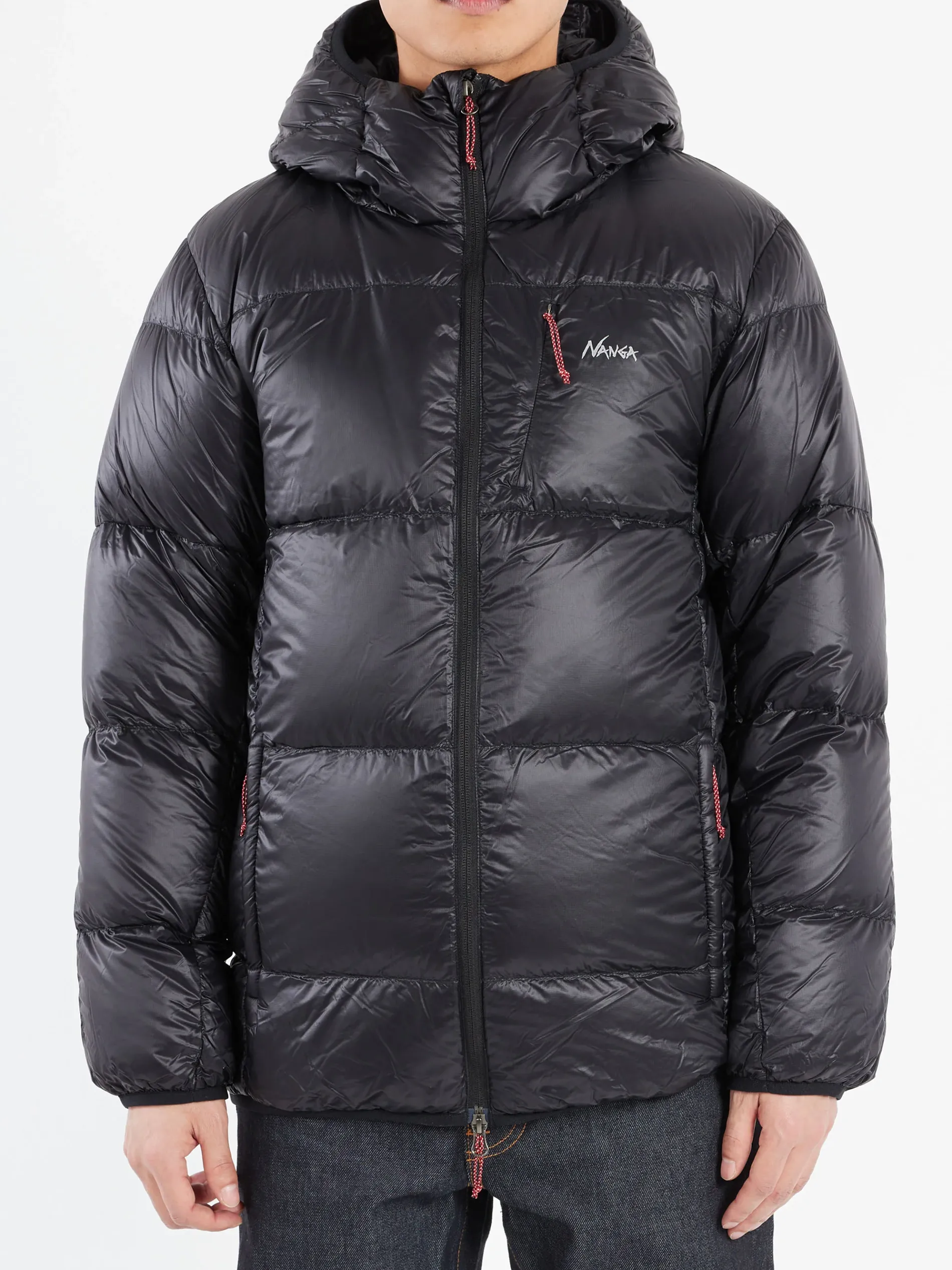 NANGA - Mountain Lodge Down Hoodie in Black